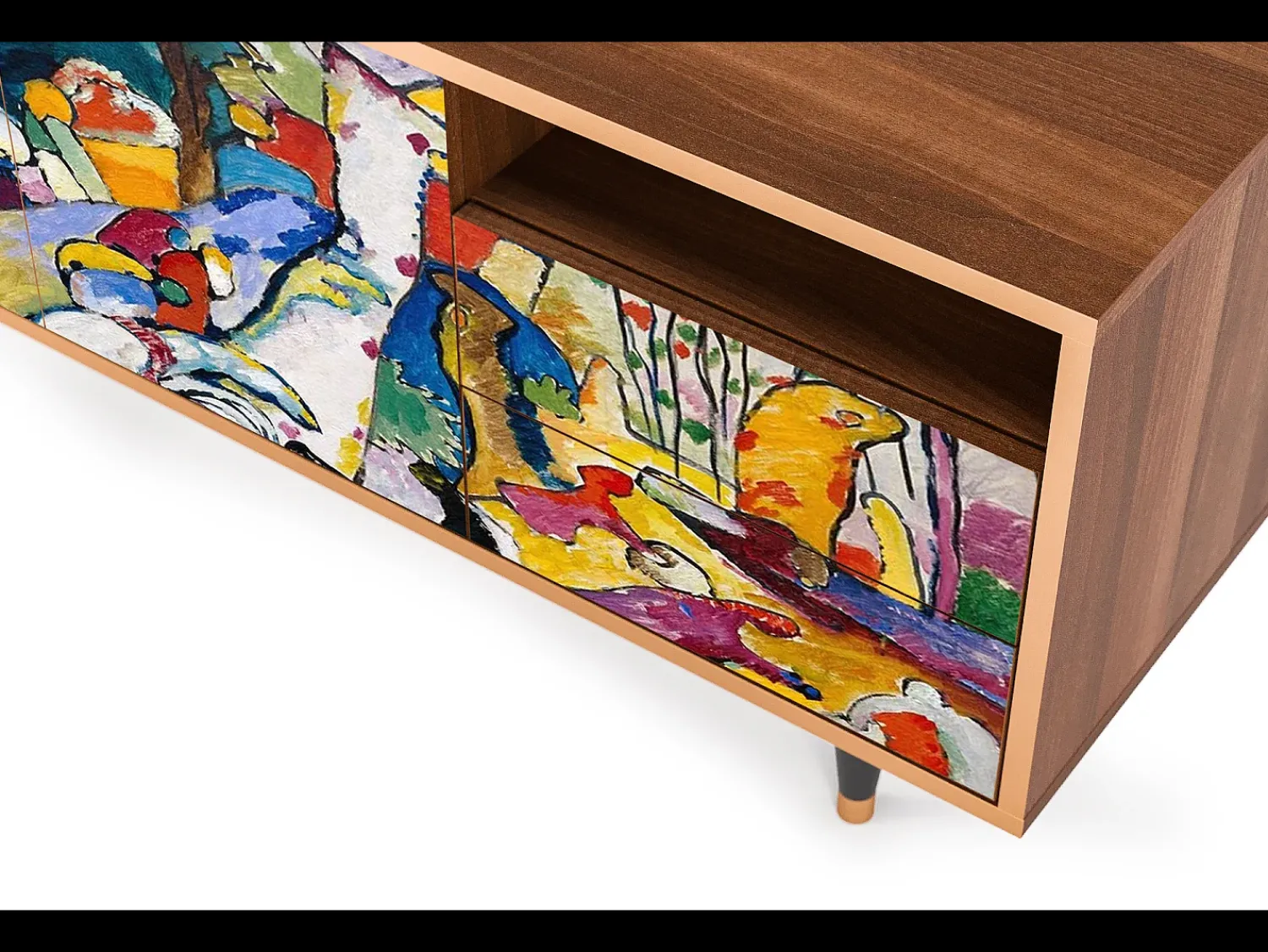 Mueble de TV - 125х56х41 cm - T7 - Improvisation 26 , Nogueira^ Móvel De Tv