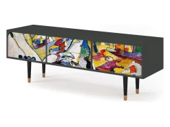 Móvel De Tv| Mueble de TV - 170х59х48 cm - T4 - Improvisation 26 , Antracite Cinza antracite