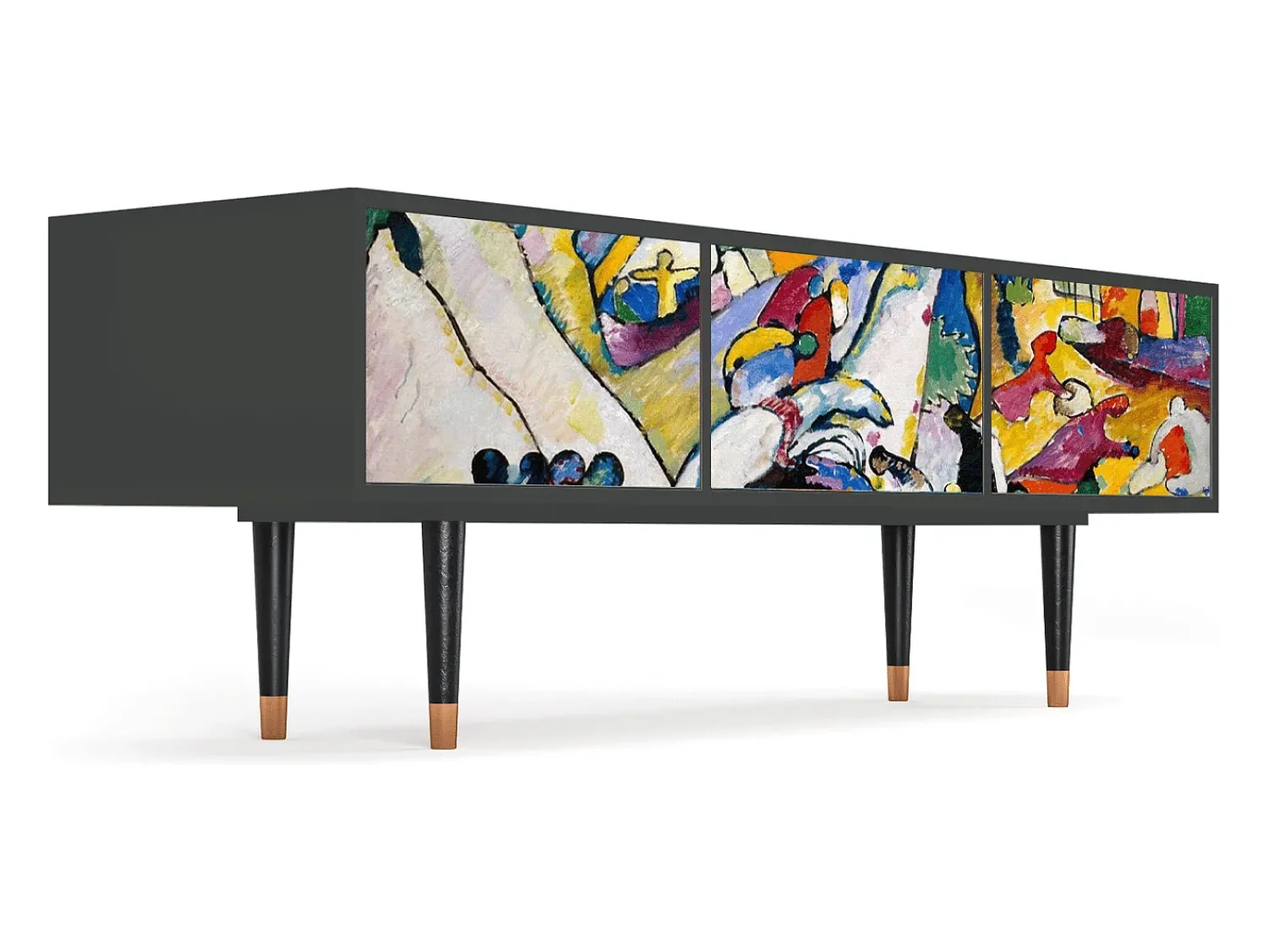 Móvel De Tv| Mueble de TV - 170х59х48 cm - T4 - Improvisation 26 , Antracite Cinza antracite