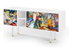 Móvel De Tv* Mueble de TV - 150х69х41 cm - T5 - Improvisation 26 , Branco Bege