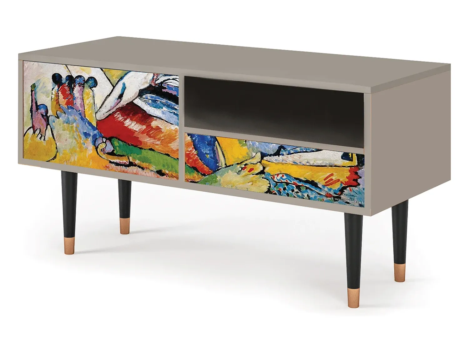 Mueble de TV - 115х59х48 cm - T3 - Improvisation 26 , Areia^ Móvel De Tv
