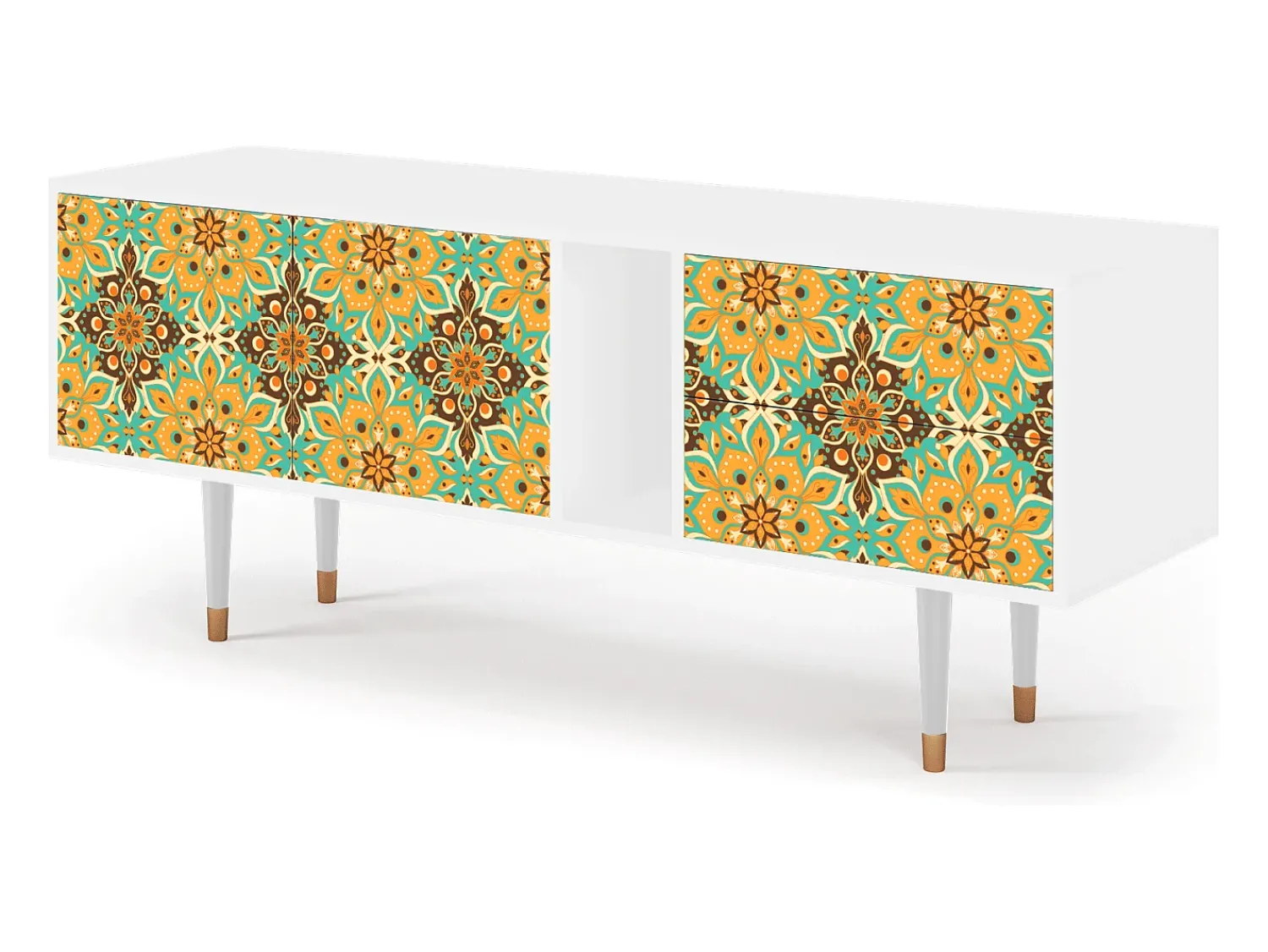 Móvel De Tv* Mueble de TV - 170х69х48 cm - T1 - Indian Spices, Branco Bege
