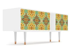 Móvel De Tv* Mueble de TV - 170х69х48 cm - T1 - Indian Spices, Branco Bege
