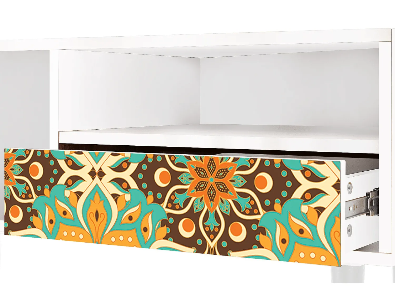 Best Mueble de TV - 115х59х48 cm - T3 - Indian Spices, Branco Bege