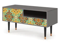 Mueble de TV - 115х59х48 cm - T3 - Indian Spices, Cinza^ Móvel De Tv