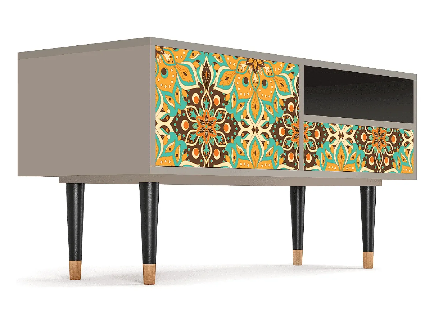 Best Mueble de TV - 115х59х48 cm - T3 - Indian Spices, Areia Bege