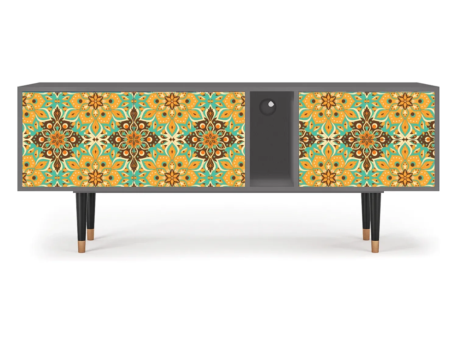 Mueble de TV - 170х69х48 cm - T1 - Indian Spices, Cinza^ Móvel De Tv