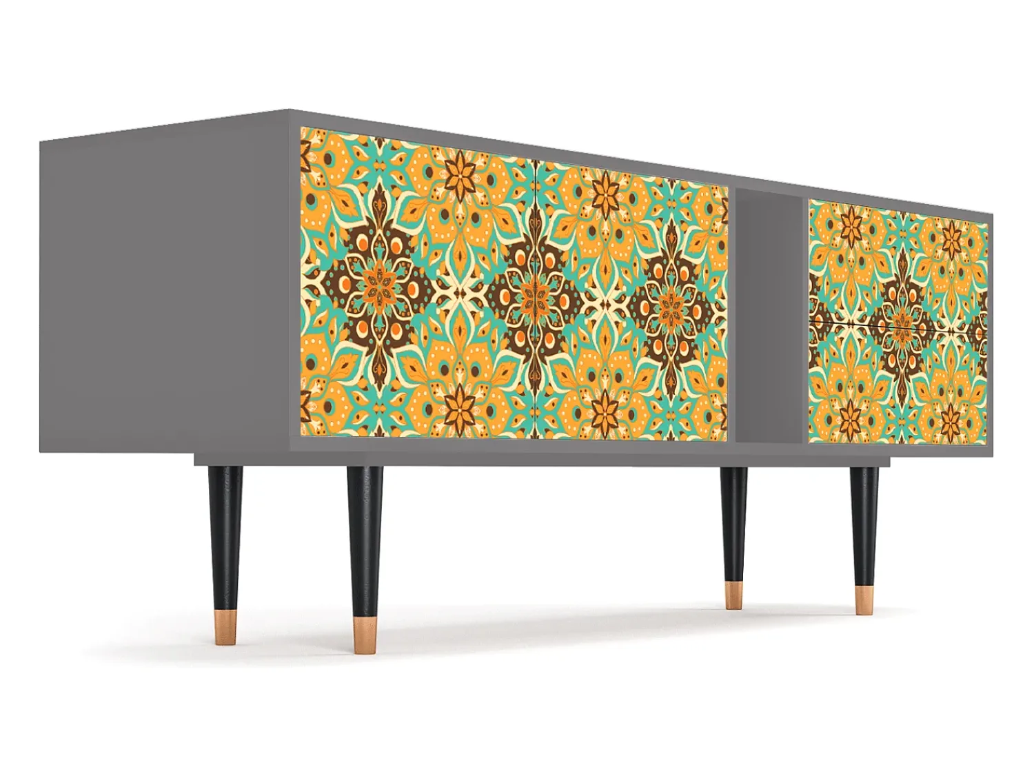 Mueble de TV - 170х69х48 cm - T1 - Indian Spices, Cinza^ Móvel De Tv