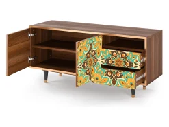 Online Mueble de TV - 125х56х41 cm - T7 - Indian Spices, Nogueira Castanho