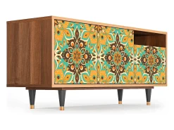 Online Mueble de TV - 125х56х41 cm - T7 - Indian Spices, Nogueira Castanho