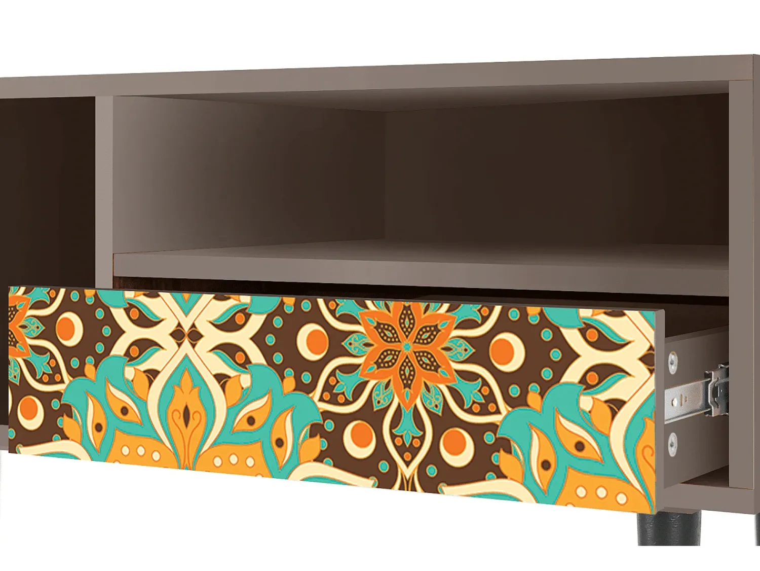 Móvel De Tv| Mueble de TV - 115х59х48 cm - T3 - Indian Spices, Latte Bege
