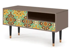 Móvel De Tv| Mueble de TV - 115х59х48 cm - T3 - Indian Spices, Latte Bege