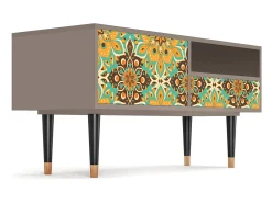 Móvel De Tv| Mueble de TV - 115х59х48 cm - T3 - Indian Spices, Latte Bege