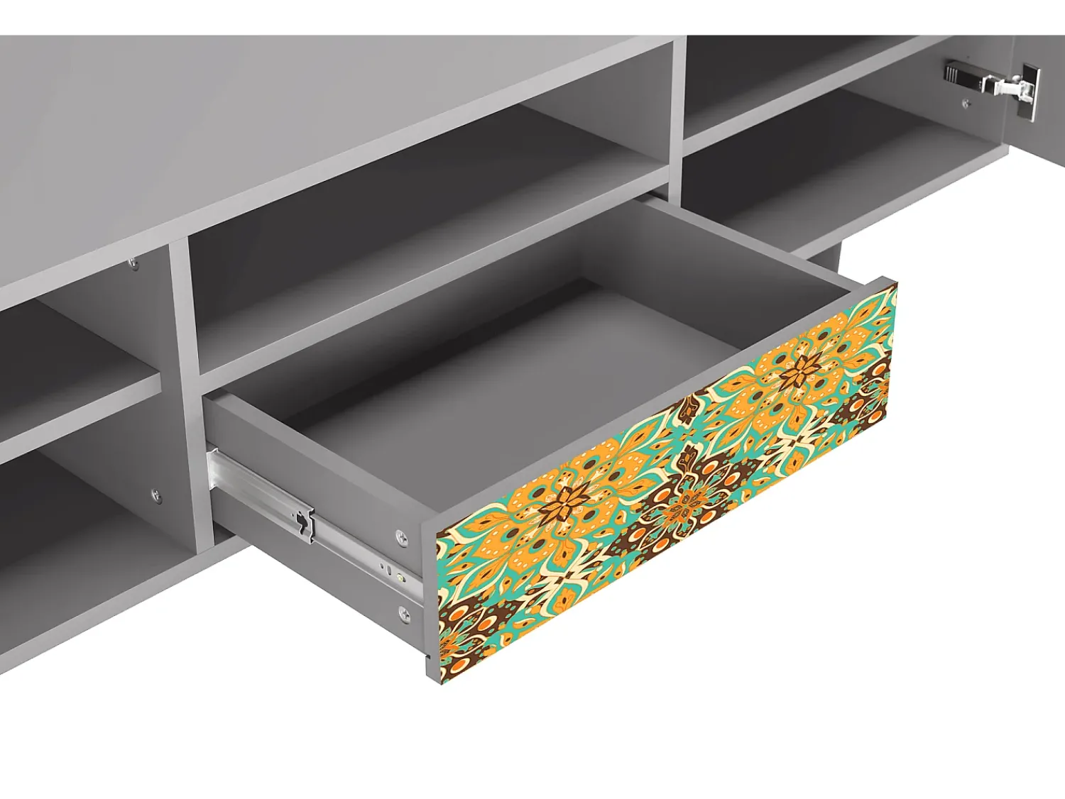 Mueble de TV - 170х59х41 cm - T6 - Indian Spices, Cinza^ Móvel De Tv