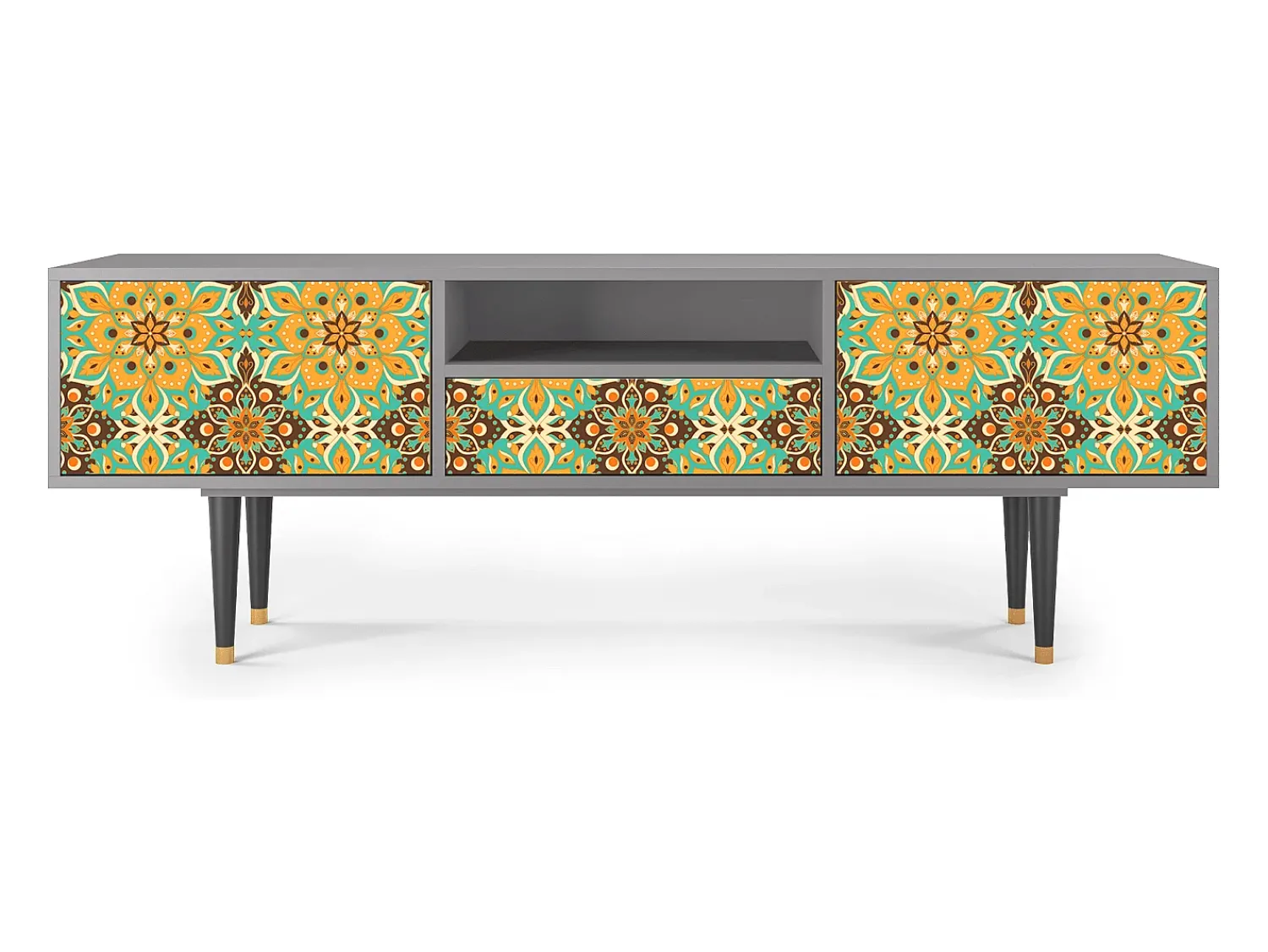 Mueble de TV - 170х59х41 cm - T6 - Indian Spices, Cinza^ Móvel De Tv