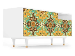 Outlet Mueble de TV - 125х56х41 cm - T7 - Indian Spices, Branco Bege