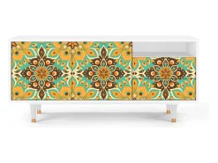 Outlet Mueble de TV - 125х56х41 cm - T7 - Indian Spices, Branco Bege
