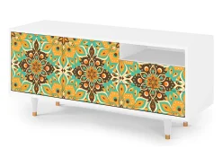 Outlet Mueble de TV - 125х56х41 cm - T7 - Indian Spices, Branco Bege