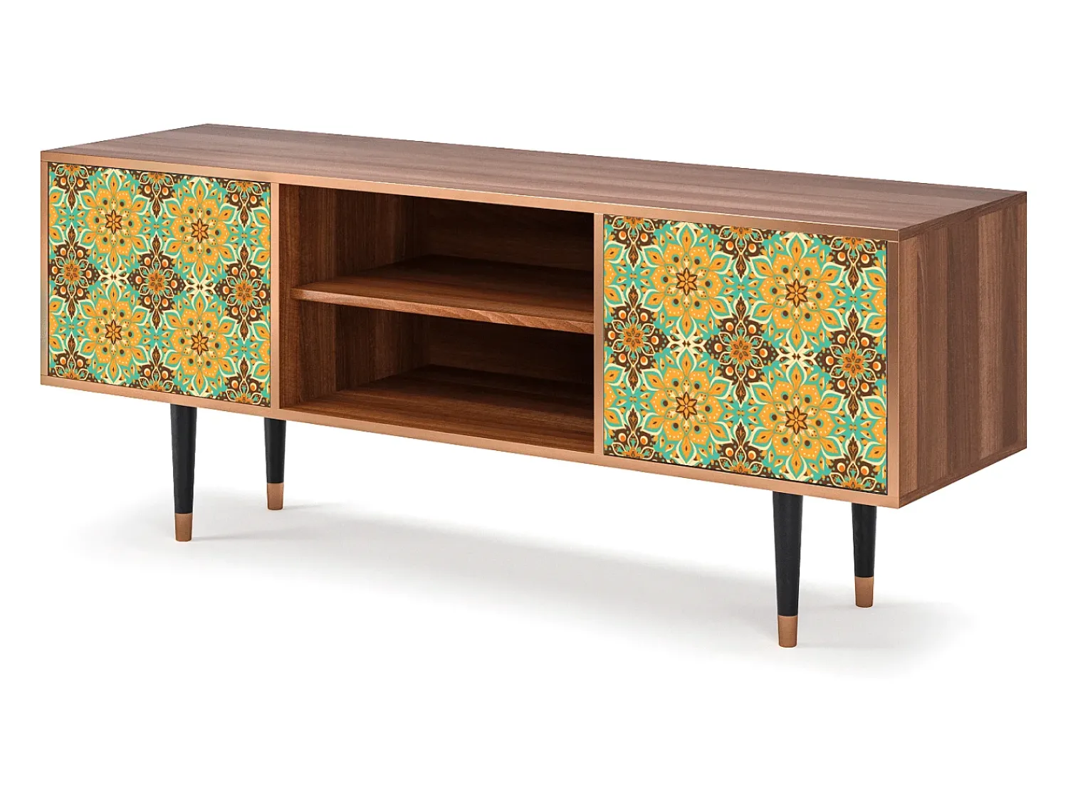Mueble de TV - 170х69х48 cm - T2 - Indian Spices, Nogueira^ Móvel De Tv