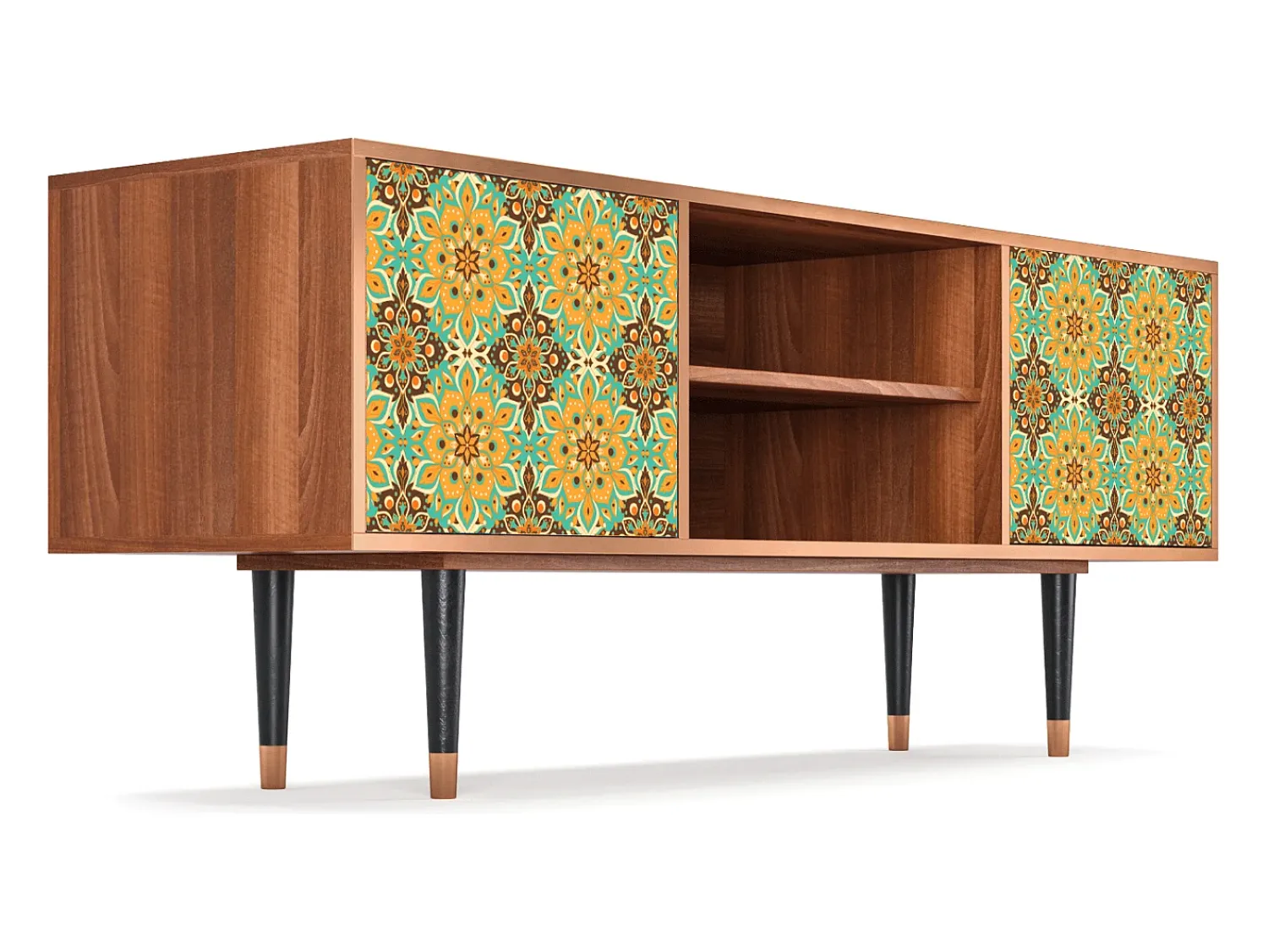 Mueble de TV - 170х69х48 cm - T2 - Indian Spices, Nogueira^ Móvel De Tv