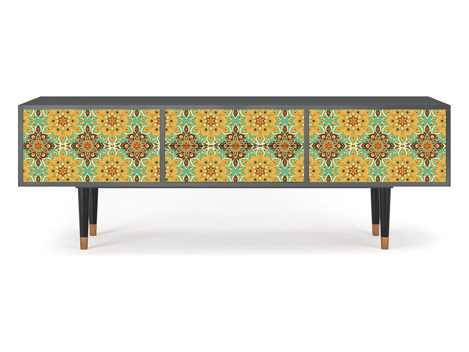 Móvel De Tv| Mueble de TV - 170х59х48 cm - T4 - Indian Spices, Antracite Cinza antracite