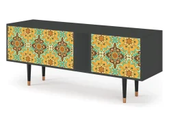 Móvel De Tv| Mueble de TV - 170х69х48 cm - T1 - Indian Spices, Antracite Cinza antracite