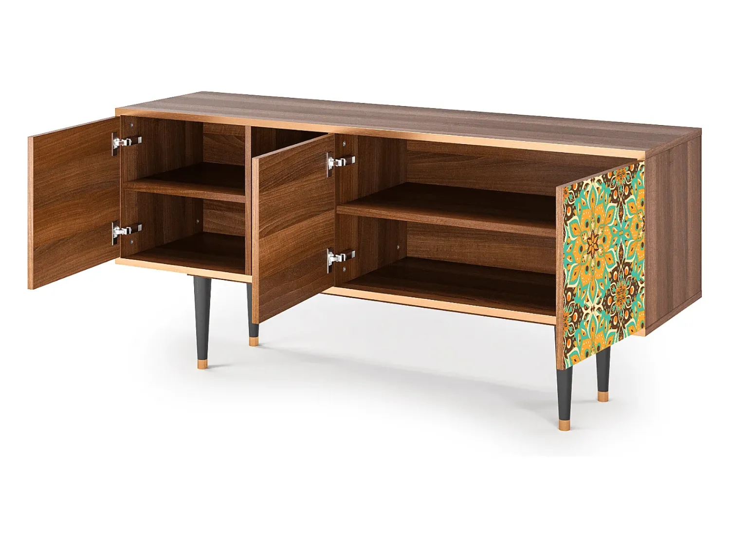 Clearance Mueble de TV - 150х69х41 cm - T5 - Indian Spices, Nogueira Castanho