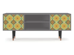 Móvel De Tv* Mueble de TV - 170х69х48 cm - T2 - Indian Spices, Cinza Cinzento