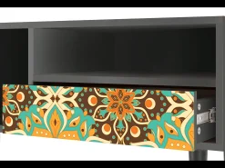 Móvel De Tv* Mueble de TV - 115х59х48 cm - T3 - Indian Spices, Antracite Cinza antracite