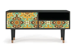 Móvel De Tv* Mueble de TV - 115х59х48 cm - T3 - Indian Spices, Antracite Cinza antracite