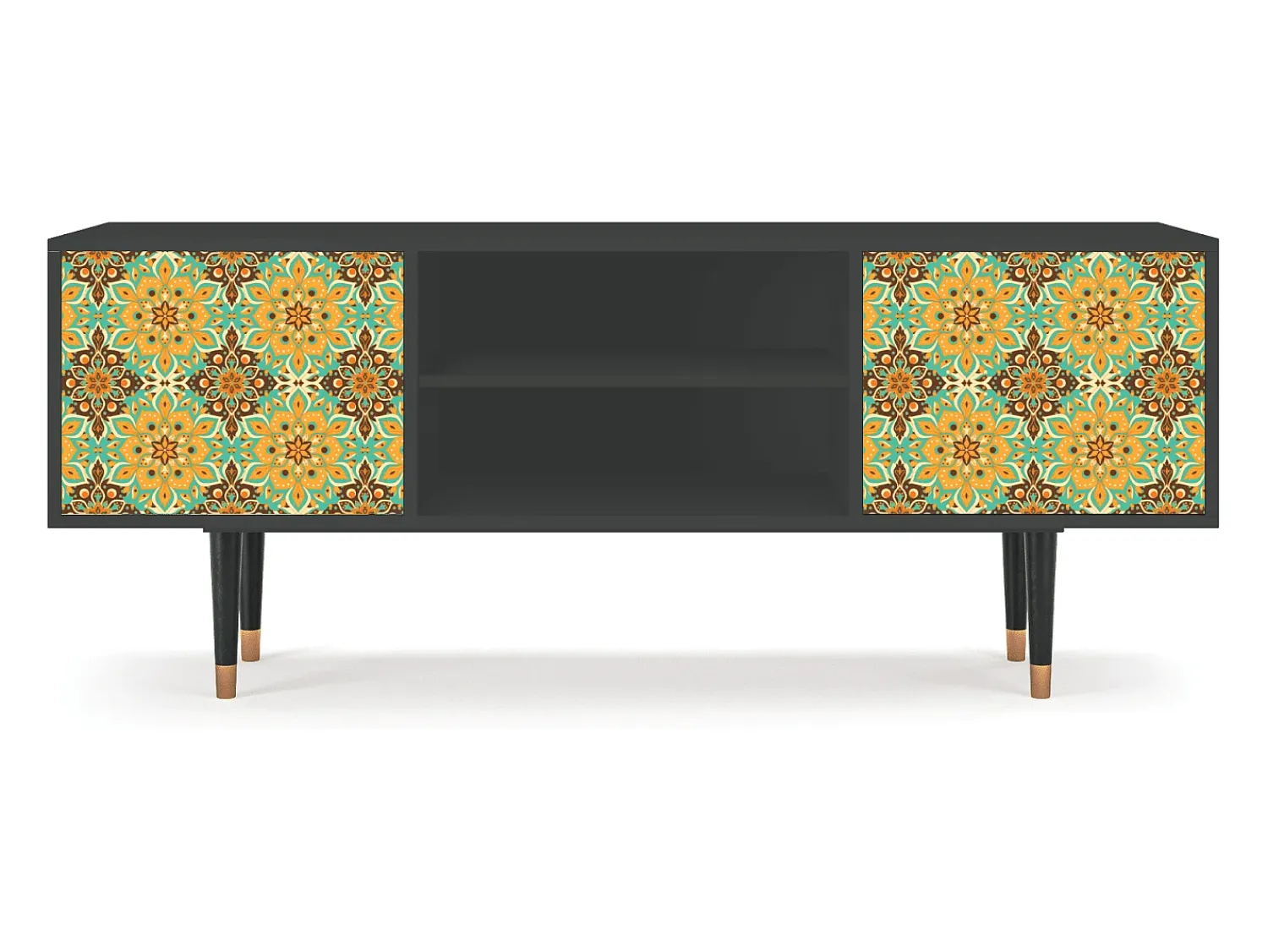 Mueble de TV - 170х69х48 cm - T2 - Indian Spices, Antracite^ Móvel De Tv
