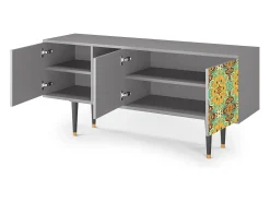 Mueble de TV - 150х69х41 cm - T5 - Indian Spices, Cinza Cinzento