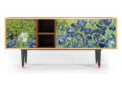 Móvel De Tv| Mueble de TV - 150х69х41 cm - T5 - Irises , Nogueira Castanho