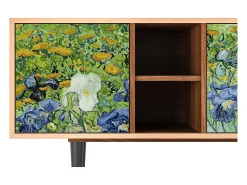 Móvel De Tv| Mueble de TV - 150х69х41 cm - T5 - Irises , Nogueira Castanho