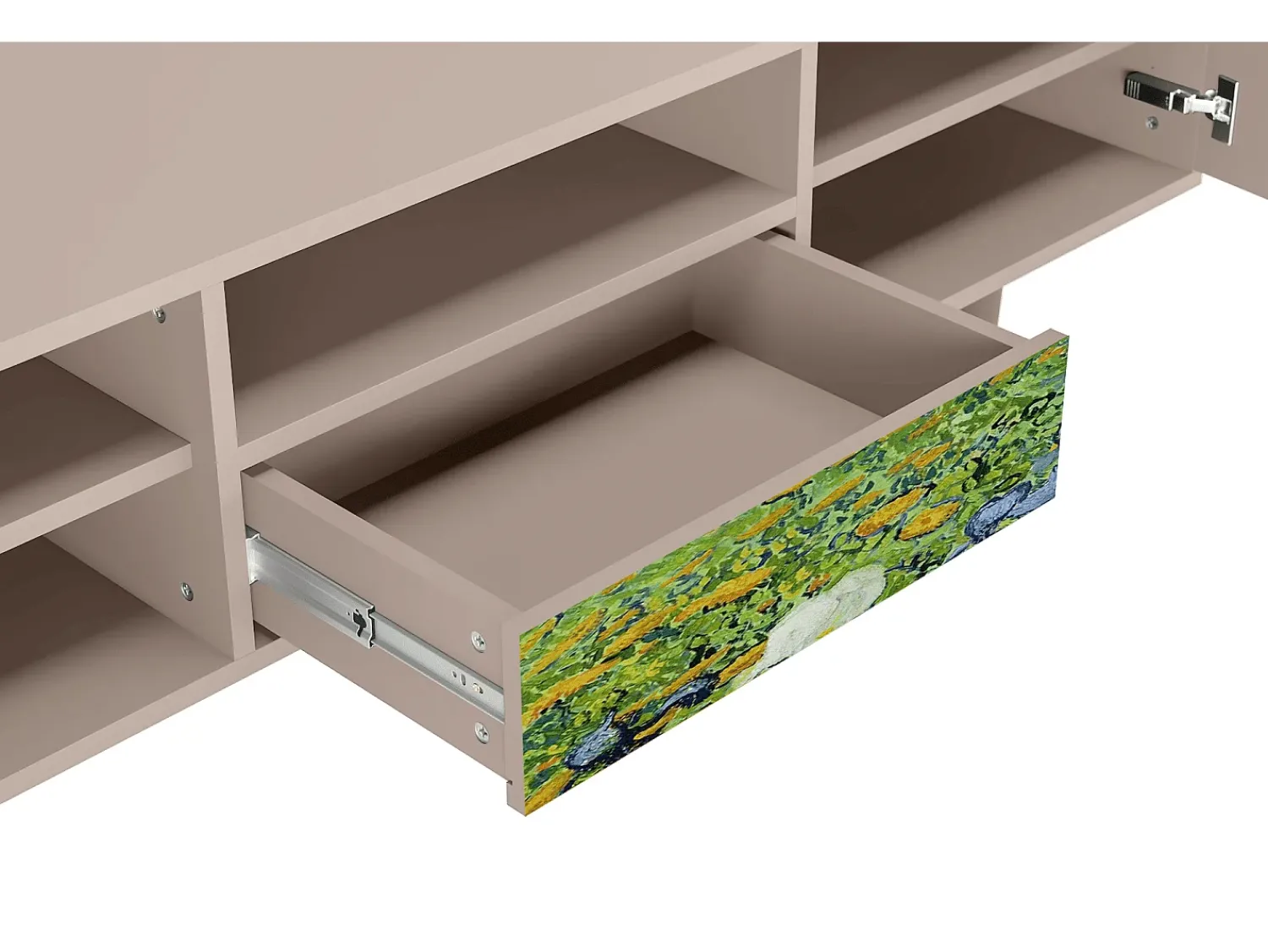 Móvel De Tv* Mueble de TV - 170х59х41 cm - T6 - Irises , Latte Bege