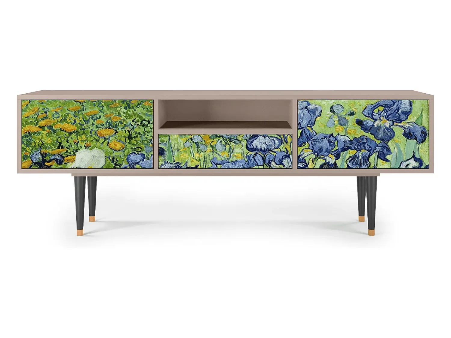 Móvel De Tv* Mueble de TV - 170х59х41 cm - T6 - Irises , Latte Bege