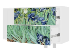 Móvel De Tv* Mueble de TV - 170х69х48 cm - T1 - Irises , Branco Bege