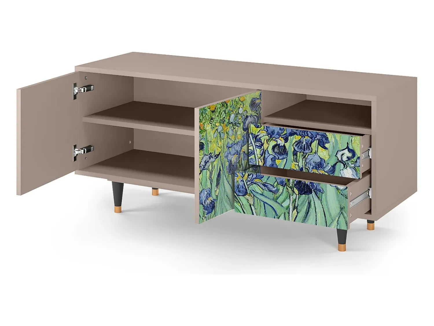 Mueble de TV - 125х56х41 cm - T7 - Irises , Latte^ Móvel De Tv