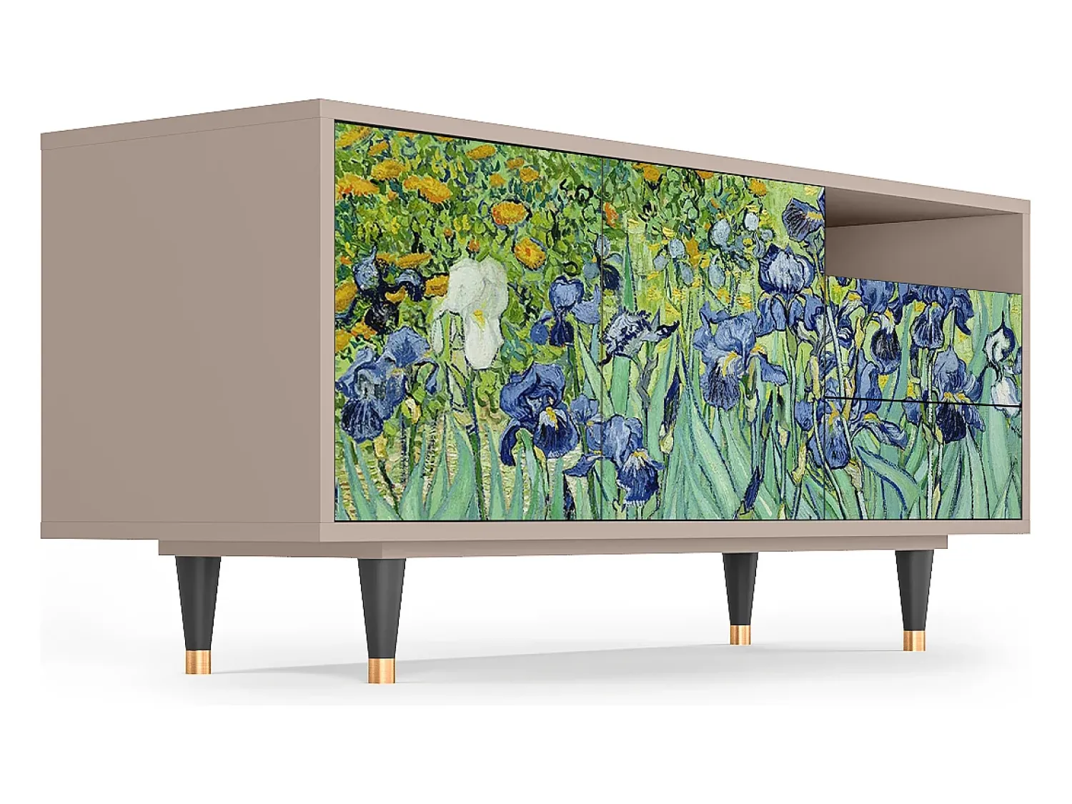 Mueble de TV - 125х56х41 cm - T7 - Irises , Latte^ Móvel De Tv