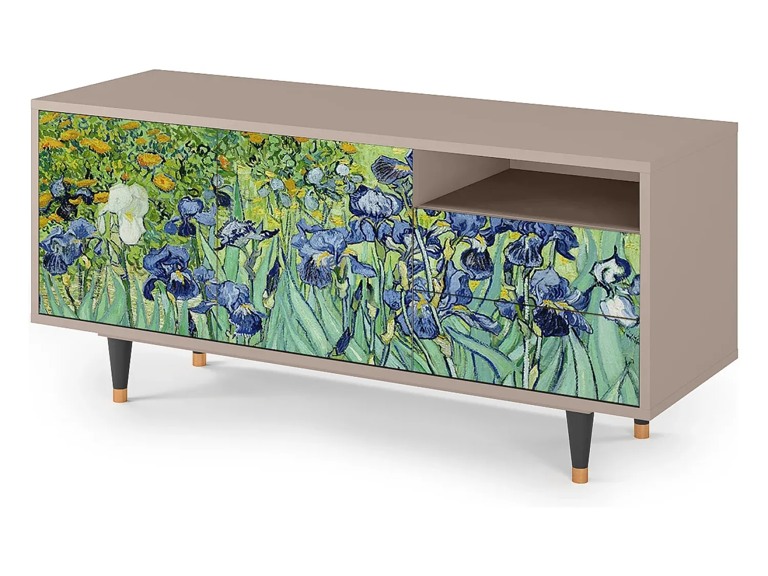 Mueble de TV - 125х56х41 cm - T7 - Irises , Latte^ Móvel De Tv