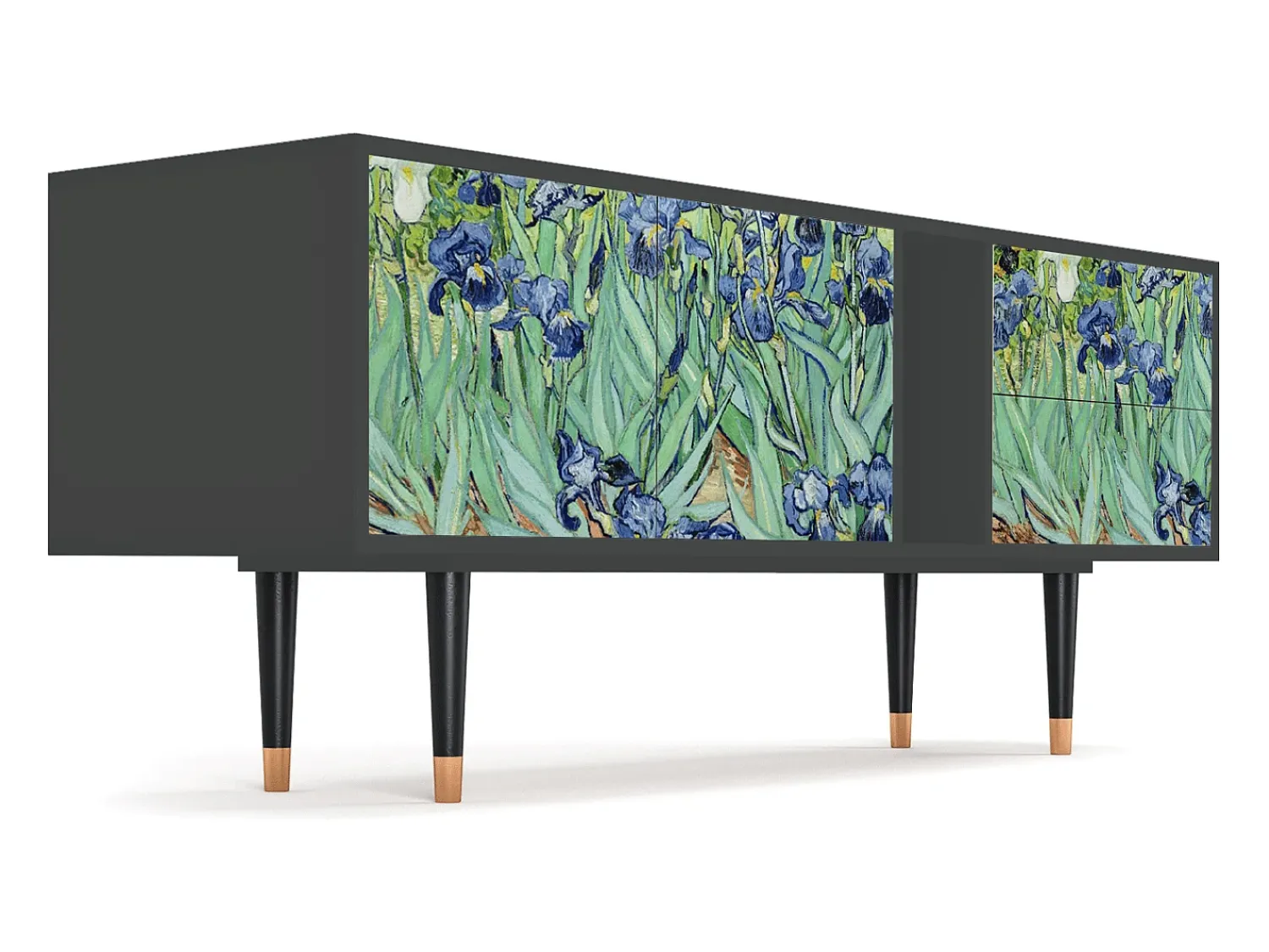 Mueble de TV - 170х69х48 cm - T1 - Irises , Antracite^ Móvel De Tv
