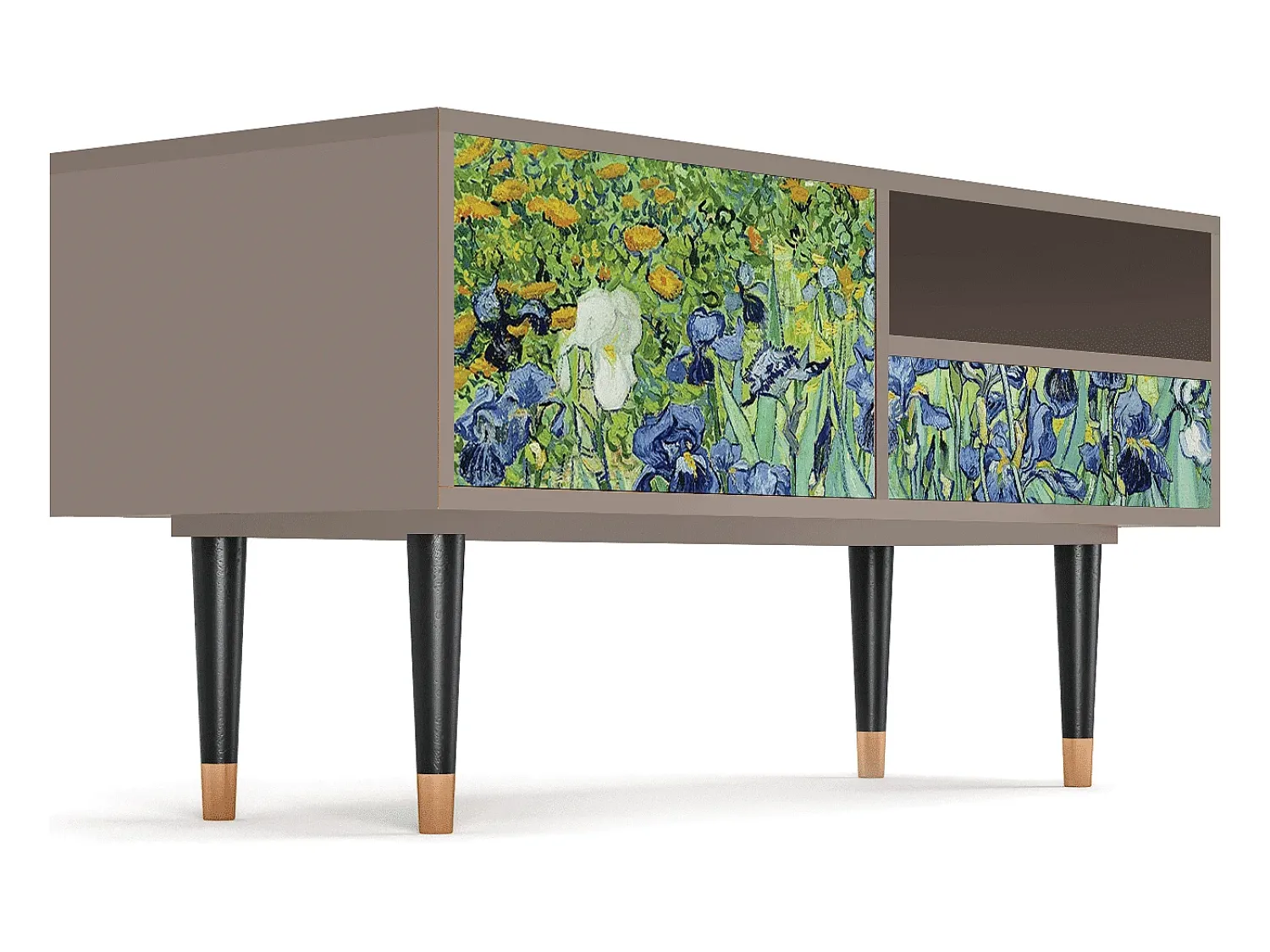 Outlet Mueble de TV - 115х59х48 cm - T3 - Irises , Latte Bege
