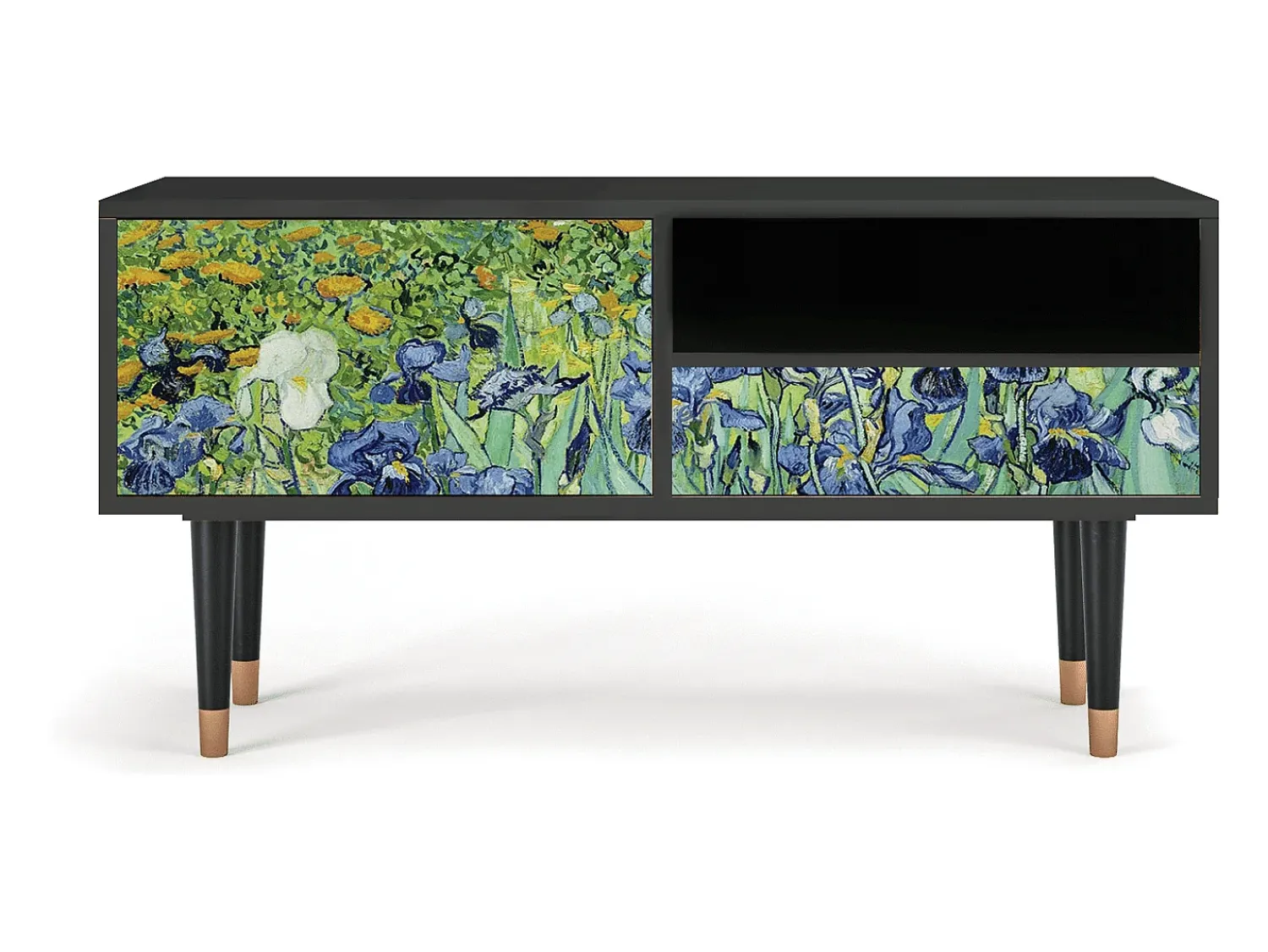 Outlet Mueble de TV - 115х59х48 cm - T3 - Irises , Antracite Cinza antracite