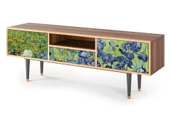 Móvel De Tv| Mueble de TV - 170х59х41 cm - T6 - Irises , Nogueira Castanho