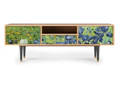 Móvel De Tv| Mueble de TV - 170х59х41 cm - T6 - Irises , Nogueira Castanho