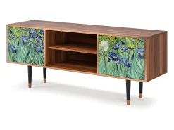 Móvel De Tv| Mueble de TV - 170х69х48 cm - T2 - Irises , Nogueira Castanho