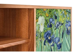 Móvel De Tv| Mueble de TV - 170х69х48 cm - T2 - Irises , Nogueira Castanho