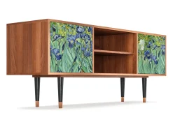 Móvel De Tv| Mueble de TV - 170х69х48 cm - T2 - Irises , Nogueira Castanho