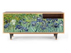 Móvel De Tv| Mueble de TV - 125х56х41 cm - T7 - Irises , Nogueira Castanho