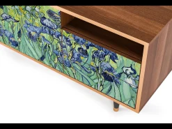 Móvel De Tv| Mueble de TV - 125х56х41 cm - T7 - Irises , Nogueira Castanho